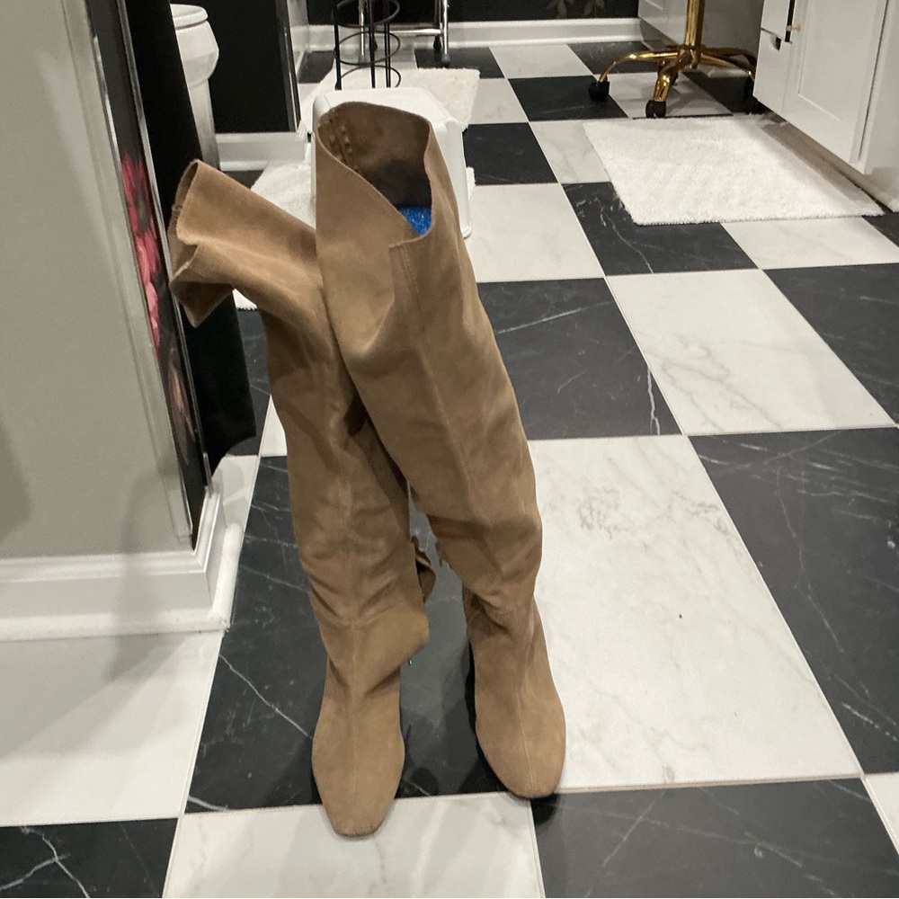 Genuine suede OTK boots